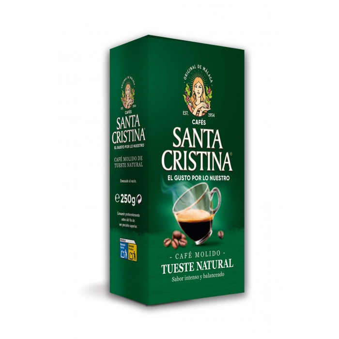 Comprar café molido tueste natural Santa Cristina paquete de 250 gr.