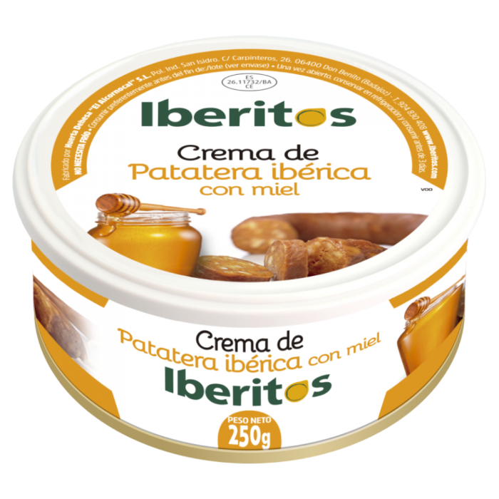 Crema de Patatera Ibérica con miel Iberitos lata 250 gr.