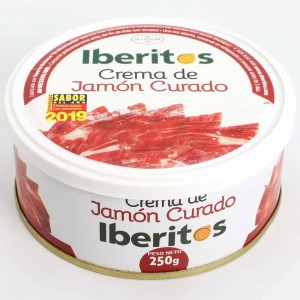 Crema de jamón curado Iberitos lata 250 gr.