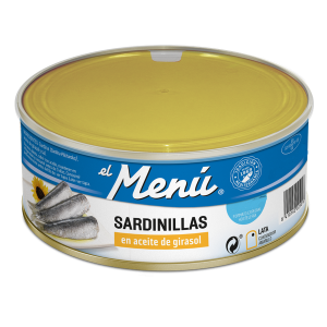 Sardines à l'huile de tournesol Boîte "El Menú" 990 gr.